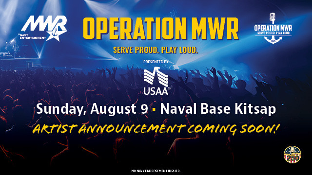 Promotional graphic depicting a Save the Date for an event titled Operation MWR. MWR, USAA, Operation MWR and America 250 logos appear in various locations.